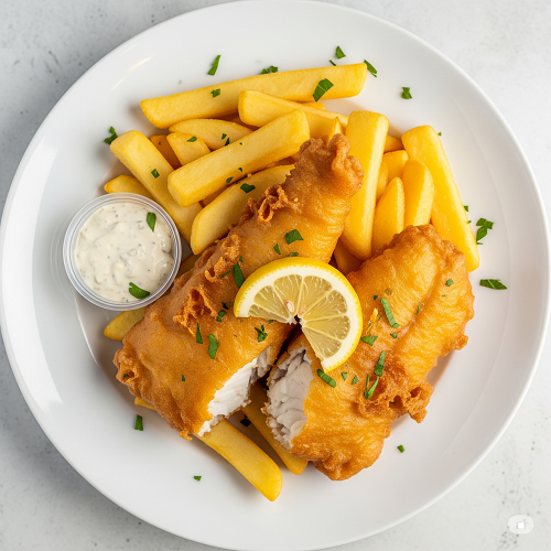 Large Battered Haddock 
