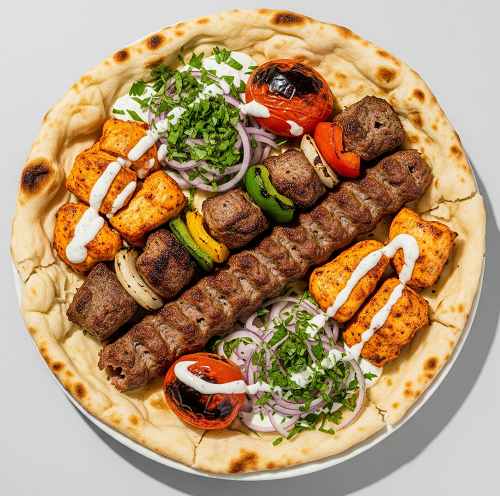 Chicken && Lamb Shish Kebab 
